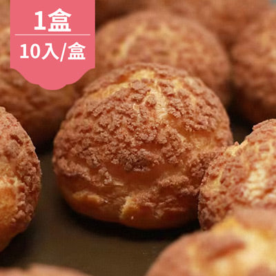 【給力食品】媒體新寵-巧克力冰心泡芙禮盒(10入/盒)*1盒